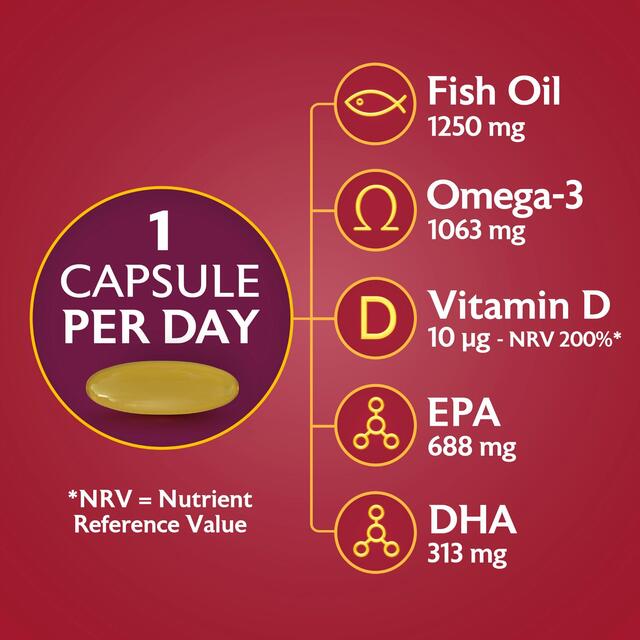 Seven Seas Omega-3 Fish Oil Max Strength with Vitamin D Capsules thumbnail 5