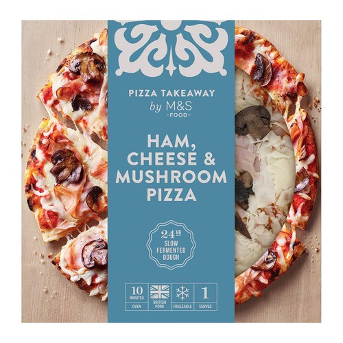 M&S Ham, Cheese & Mushroom Woodfired & Stonebaked Pizza