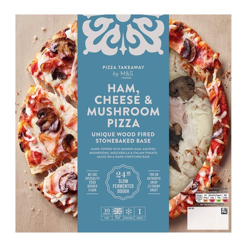 M&S Ham, Cheese & Mushroom Woodfired & Stonebaked Pizza thumbnail 2