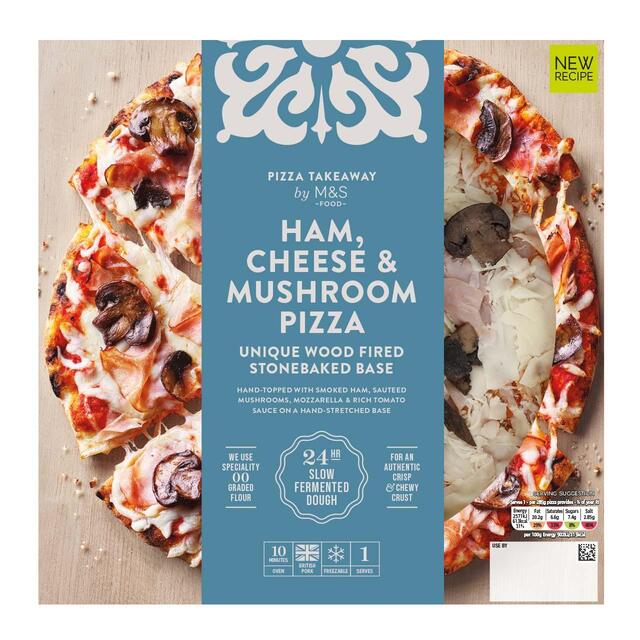 M&S Ham, Cheese & Mushroom Woodfired & Stonebaked Pizza thumbnail 2