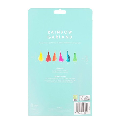 Talking Tables Rainbow Tassels Garland thumbnail 2