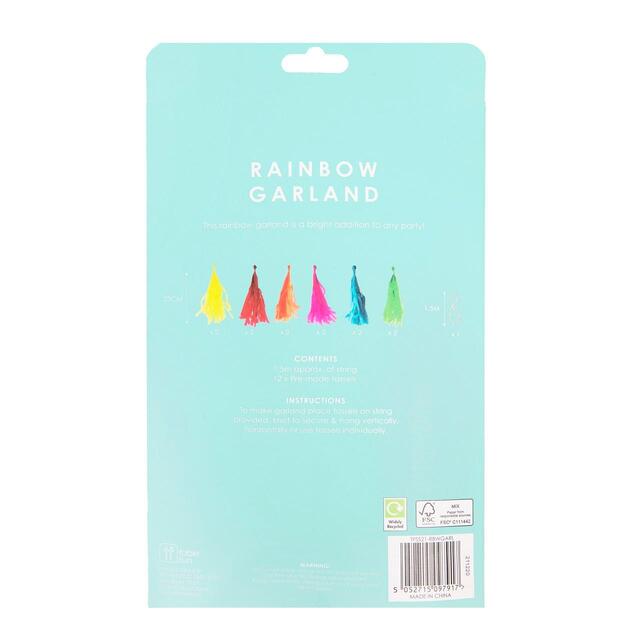 Talking Tables Rainbow Tassels Garland thumbnail 2