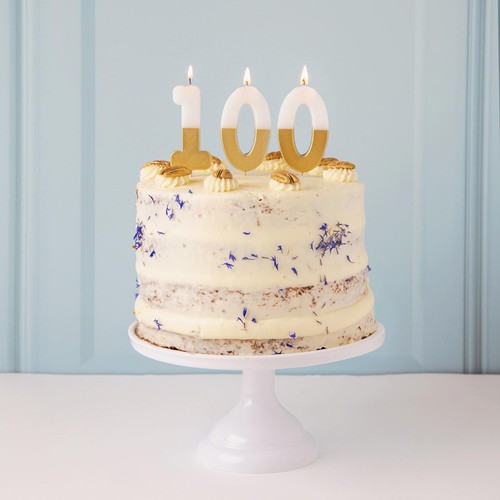 Talking Tables Number 0 Large Gold Candle thumbnail 4