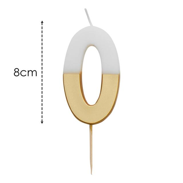 Talking Tables Number 0 Large Gold Candle