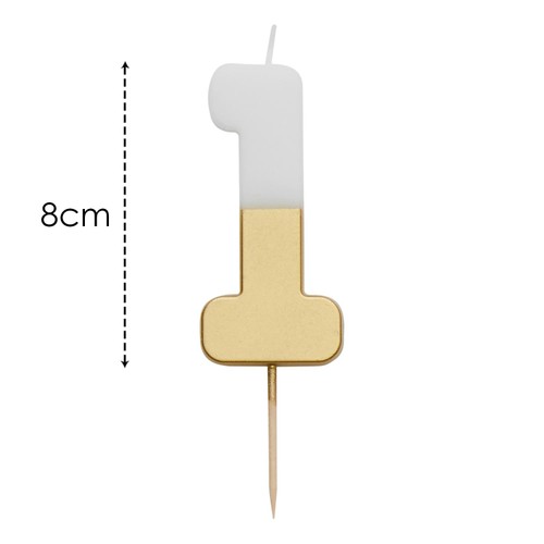 Talking Tables Number 1 Large Gold Candle