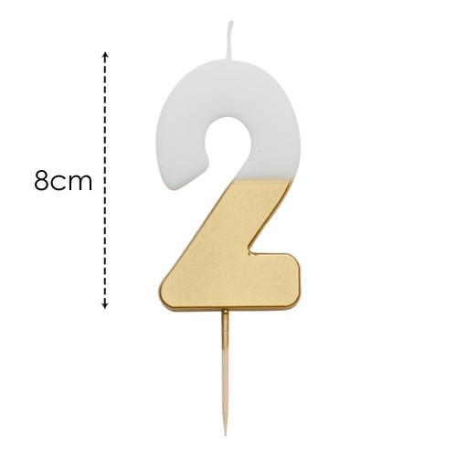 Talking Tables Number 2 Large Gold Candle