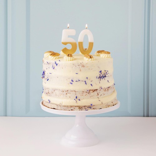 Talking Tables Number 5 Large Gold Candle thumbnail 3
