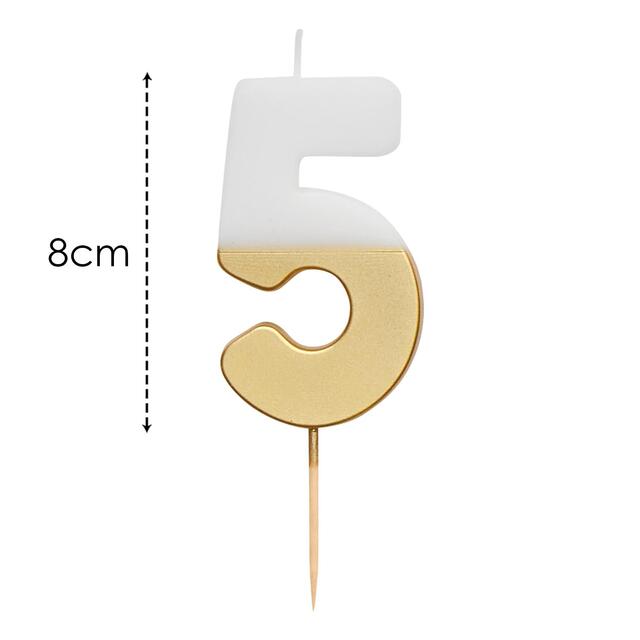 Talking Tables Number 5 Large Gold Candle