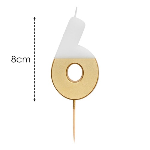 Talking Tables Number 6 Large Gold Candle