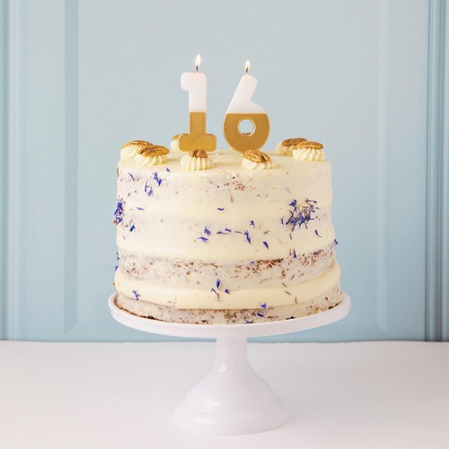 Talking Tables Number 6 Large Gold Candle thumbnail 2