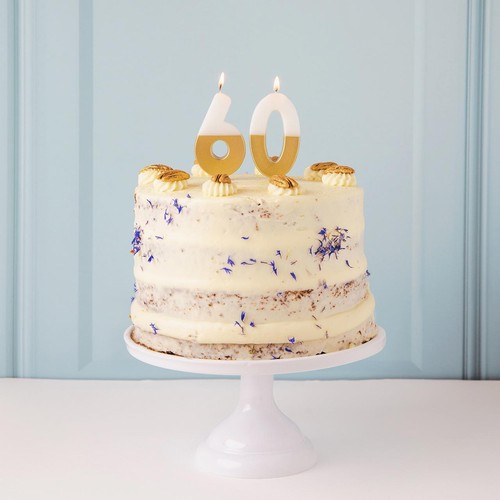 Talking Tables Number 6 Large Gold Candle thumbnail 3