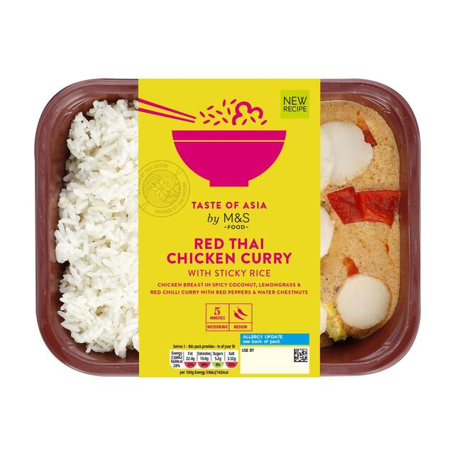 M&S Red Thai Style Chicken Curry & Rice - Taste of Asia