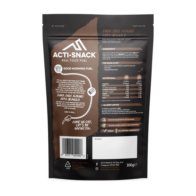 Acti-Snack Keto Dark Choc Almond Granola thumbnail 2