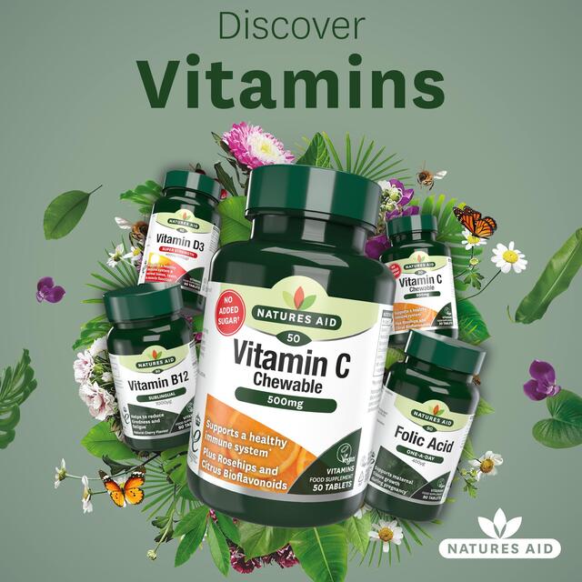 Natures Aid Chewable Vitamin C Supplement Capsules 500mg thumbnail 8