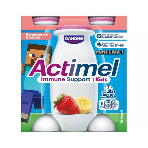 Actimel Kids Strawberry Banana Yoghurt Drink thumbnail 2