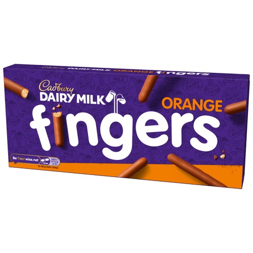 Cadbury Dairy Milk Fingers Milk Chocolate Orange Biscuits thumbnail 2
