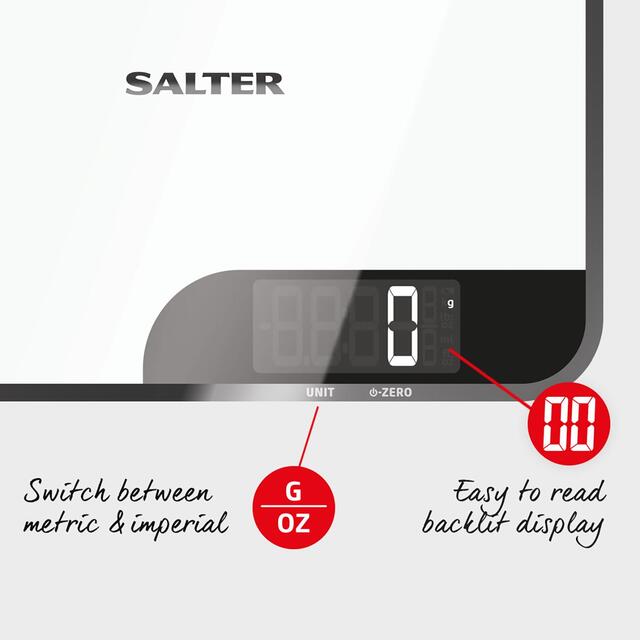 Salter 1064 WHDR Salter Super Clear White Glass Scale thumbnail 3