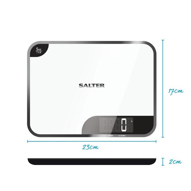 Salter 1064 WHDR Salter Super Clear White Glass Scale thumbnail 7