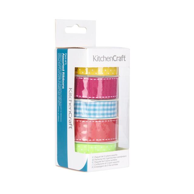 KitchenCraft Sweetly Does It Cake Decorating Ribbon, Bright Colours