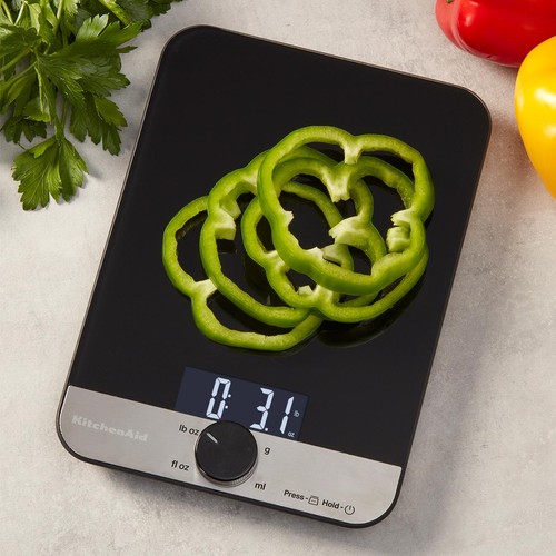 KitchenAid 11LB Digital Glass Top Kitchen Scales Black thumbnail 4