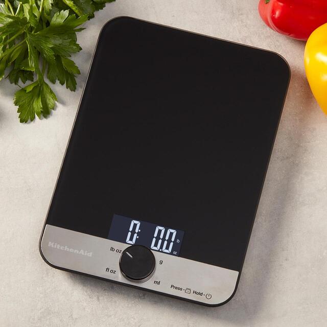 KitchenAid 11LB Digital Glass Top Kitchen Scales Black thumbnail 3