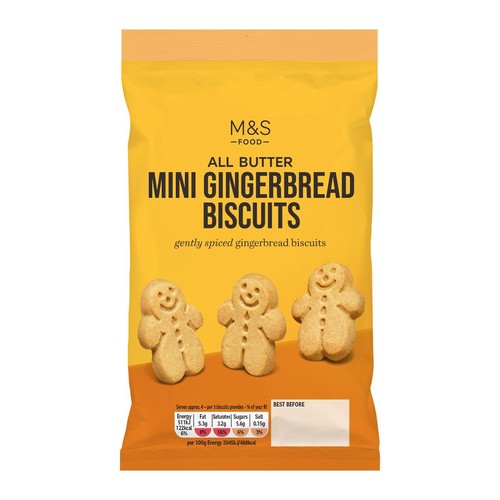 M&S All Butter Mini Gingerbread Biscuits thumbnail 2