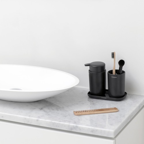 Brabantia ReNew Bathroom Accessory Set of 3 Dark Grey thumbnail 2