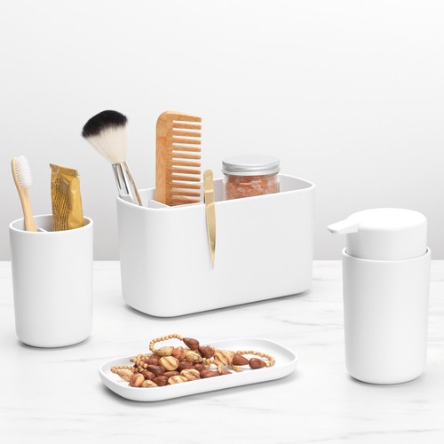 Brabantia ReNew Bathroom Accessory Set of 3 White thumbnail 2