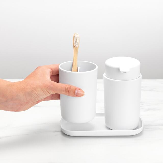 Brabantia Bathroom Accessory Set of 3 White thumbnail 4