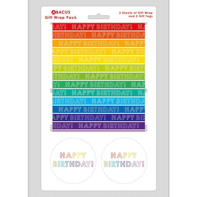 Rainbow Stripe Gift Wrap Sheets & Tags thumbnail 3