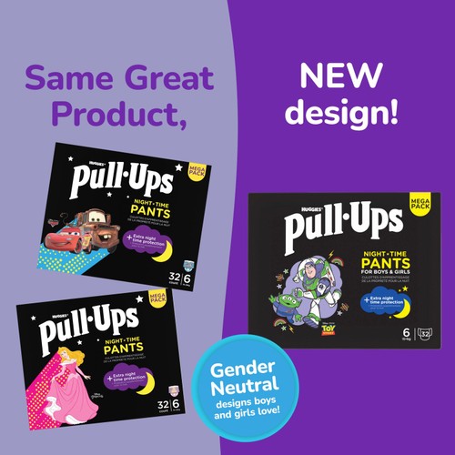 Huggies Pull-Ups Night Time Unisex Training Nappy Pants- Size 6 MEGA thumbnail 8