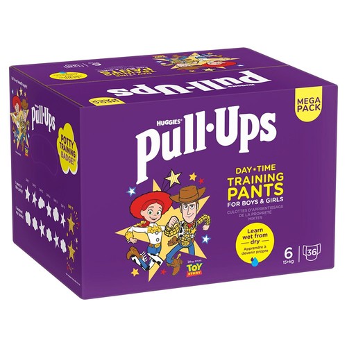 Huggies Pull Ups Day Time Unisex Training Nappy Pants -Size 6 MEGA 36 Pants thumbnail 2
