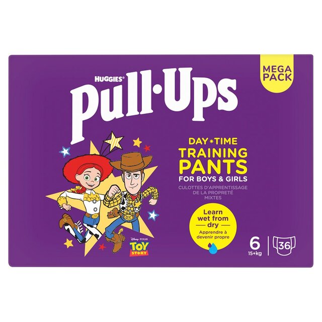 Huggies Pull Ups Day Time Unisex Training Nappy Pants -Size 6 MEGA 36 Pants