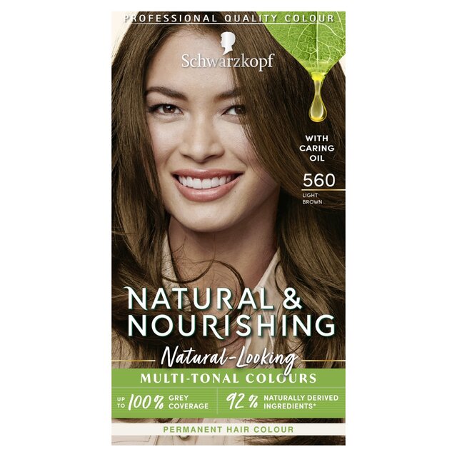 Schwarzkopf Natural & Nourishing 560 - Light Brown Permanent Hair Dye