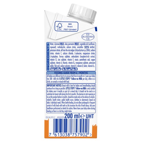 LITTLE STEPS Follow-On Baby Milk 6 mth+ Ready-to-use formula milk 200ml thumbnail 2