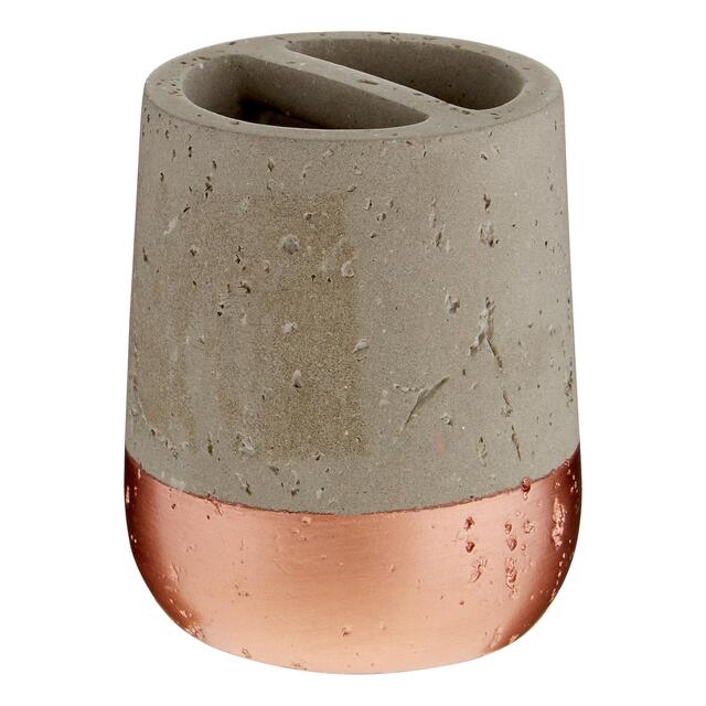 Premier Housewares Toothbrush Holder, Neptune, Copper and Concrete thumbnail 2