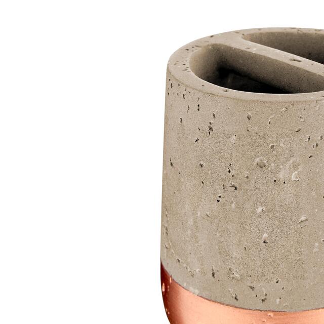 Premier Housewares Toothbrush Holder, Neptune, Copper and Concrete thumbnail 3