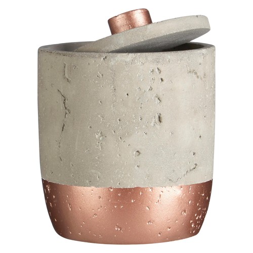 Premier Housewares Cotton Jar With Lid, Neptune, Copper and Concrete thumbnail 3
