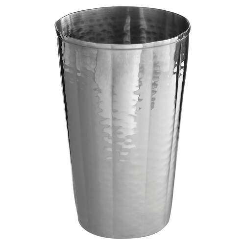 Premier Housewares Tumbler, Hammered Effect, Nickel Finish
