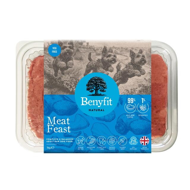 Benyfit Natural Meat Feast Turkey Complete Adult Raw Working Dog Food