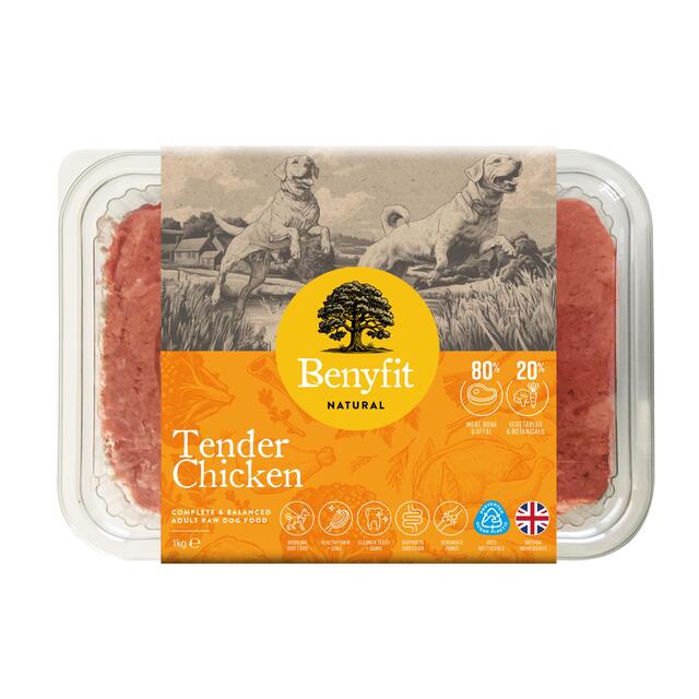 Benyfit Natural Tender Chicken Complete Adult Raw Working Dog Food