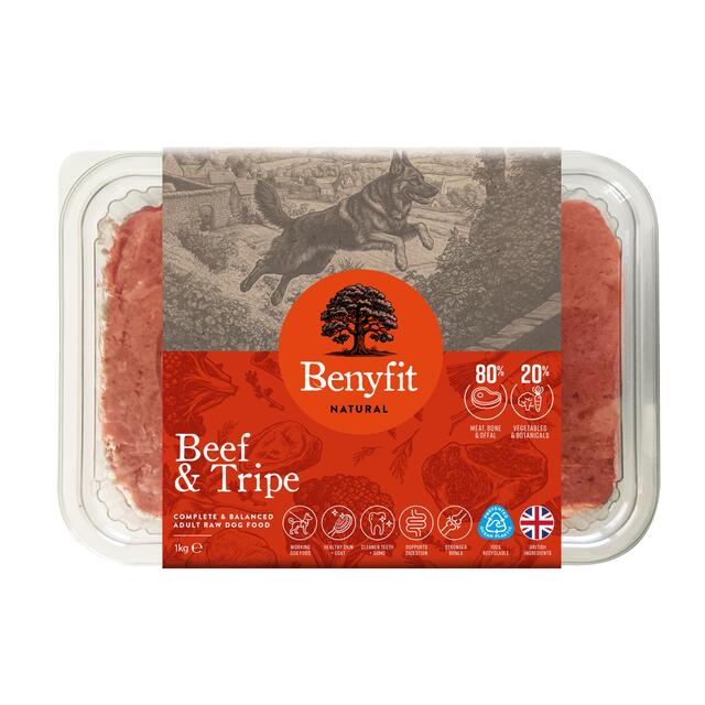 Benyfit Natural Beef & Tripe Complete Adult Raw Working Dog Food