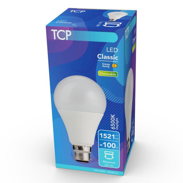 TCP Dimmable Daylight Bayonet 100W Light Bulb thumbnail 2