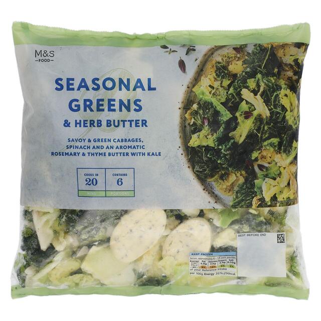 M&S Seasonal Greens with Herb Butter Frozen