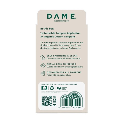 DAME Single Reusable Tampon Applicator thumbnail 3
