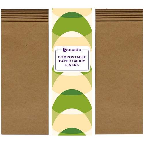 Ocado Compostable Paper Caddy Liners 8L
