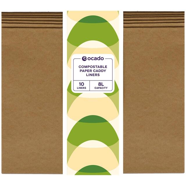 Ocado Compostable Paper Caddy Liners 8L thumbnail 2