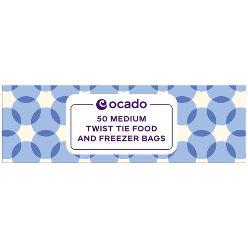 Ocado Medium Twist Tie Food & Freezer Bags