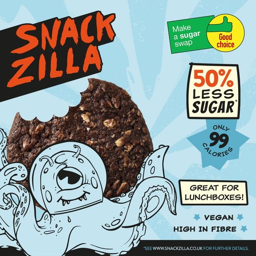 SNACKZILLA Chocolate Soft-Baked Oat Cookies thumbnail 3