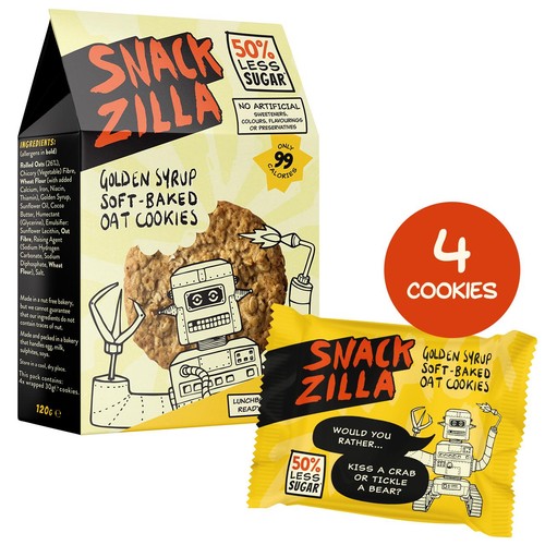 SNACKZILLA Golden Syrup Soft-Baked Oat Cookies thumbnail 3